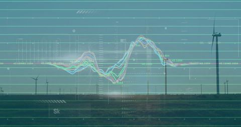 Data Visualization Energy Management with Wind Turbines - Download Free Stock Images Pikwizard.com