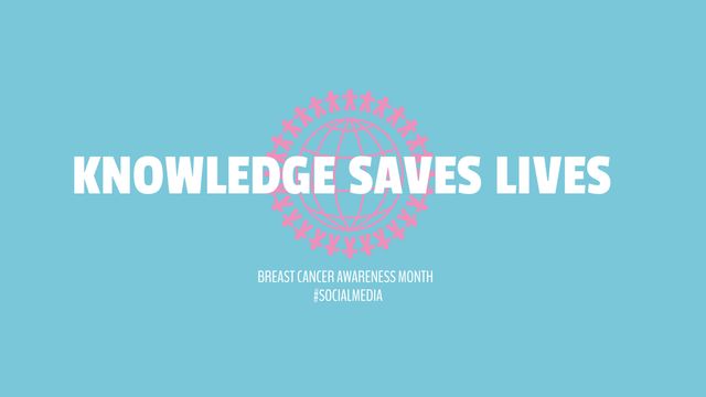 Breast Cancer Awareness Knowledge Saves Lives Campaign Banner - Download Free Stock Templates Pikwizard.com