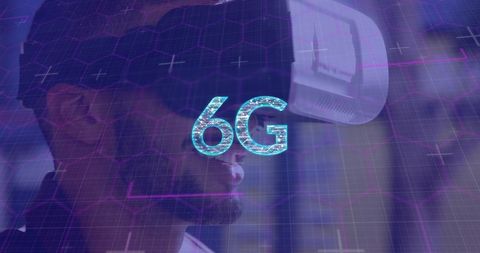 Futuristic vr experience with 6g technology