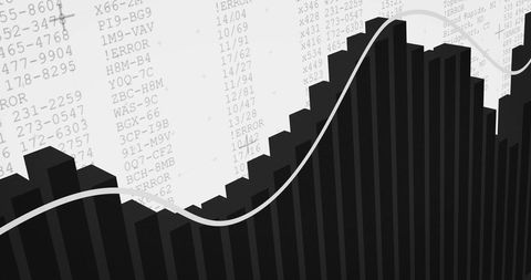 Digital Financial Data Analysis with Graph Overlay - Download Free Stock Images Pikwizard.com