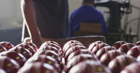 Precision of Handmade Cricket Balls in Workshop - Download Free Stock Images Pikwizard.com