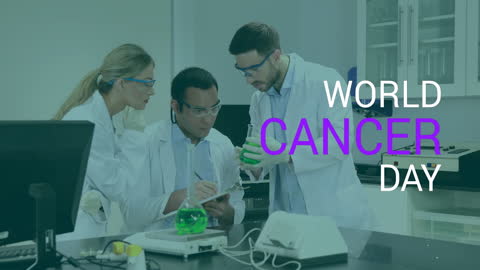 Diverse Scientists Collaborating on World Cancer Day