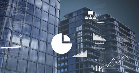 Digital Analytics and Architecture Concept with Modern Skyscrapers - Download Free Stock Images Pikwizard.com