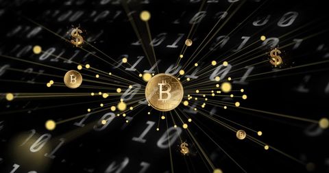 Bits and Dollars: Cryptocurrency Matrix in Binary Code - Download Free Stock Images Pikwizard.com