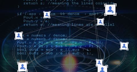 Global networking: connecting profile icons with data processing