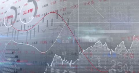 Digital Data Processing with Graphs and Numbers - Download Free Stock Images Pikwizard.com