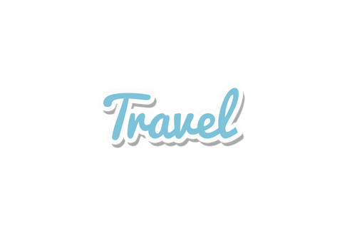 Blue Travel Text on Transparent Background for Adventure Themes - Download Free Stock Videos Pikwizard.com