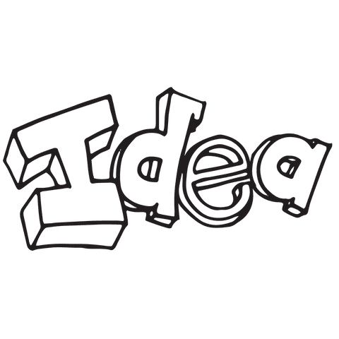 bold black outline 'idea' text on transparent background - Download Free Stock Videos Pikwizard.com