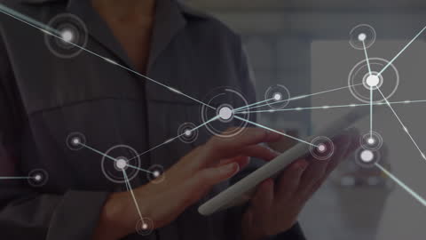 Digital Connectivity Concept with Person Using Tablet