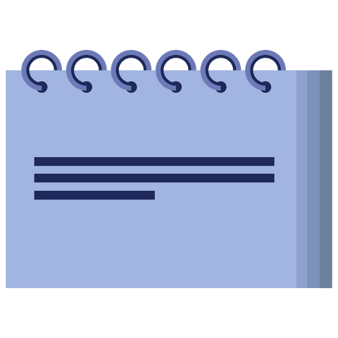 Blue Notebook Spiral Illustration on Transparent Background - Download Free Stock Videos Pikwizard.com