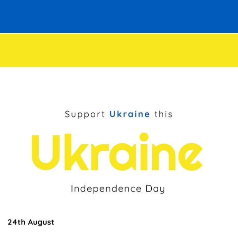 Support Ukraine Independence Day Celebration Design - Download Free Stock Templates Pikwizard.com