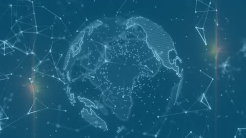 Digital Network Spinning Globe Technology Background
