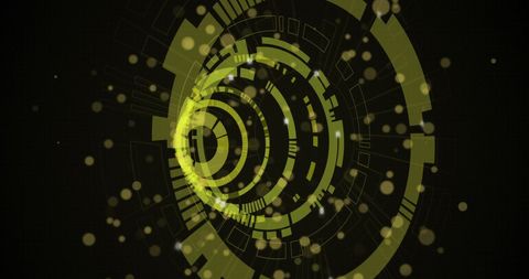 Futuristic Digital Interface with Glowing Spots and Scanning Circles - Download Free Stock Images Pikwizard.com