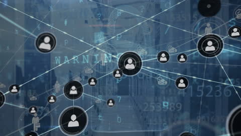 Digital Network Security and Data Connections Technology Concept