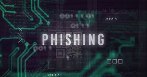 Phishing Warning over Digital Circuitry Background - Download Free Stock Images Pikwizard.com