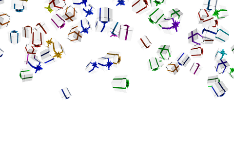 transparent background of falling christmas gift boxes with ribbon - Download Free Stock Videos Pikwizard.com
