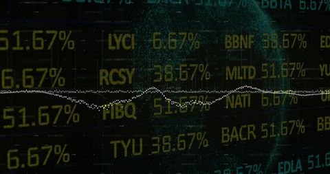 Digital Display Showing Dynamic Financial Stock Statistics - Download Free Stock Images Pikwizard.com