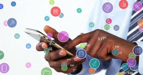 Connectivity and Technology Interface Concept with Icons - Download Free Stock Images Pikwizard.com