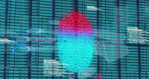 neon fingerprint on digital interface reflecting cybersecurity and biometrics - Download Free Stock Images Pikwizard.com