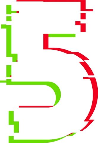 Glitch Style Block Number Five on Transparent Background - Download Free Stock Videos Pikwizard.com