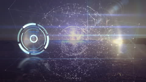 Futuristic Global Network Scan with Digital Connections