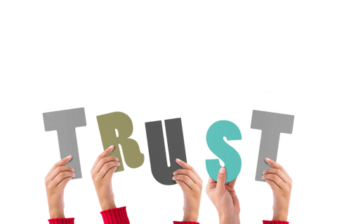 hands holding trust text on transparent background - Download Free Stock Videos Pikwizard.com
