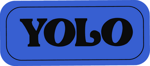 Yolo badge in flat design with transparent background