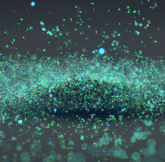 Image of close up of multiple colourful particles on dark background - Download Free Stock Photos Pikwizard.com