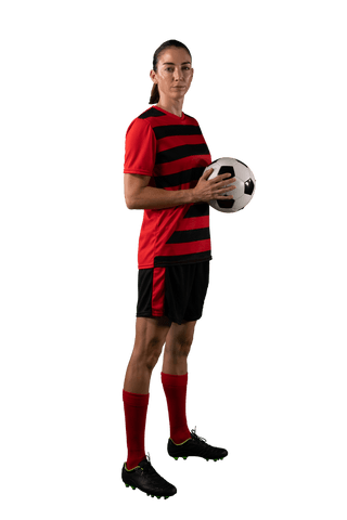 caucasian female football player on transparent background - Download Free Stock Videos Pikwizard.com
