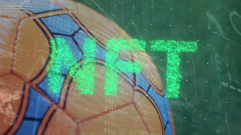 NFT and Football with Digital Interface Concept