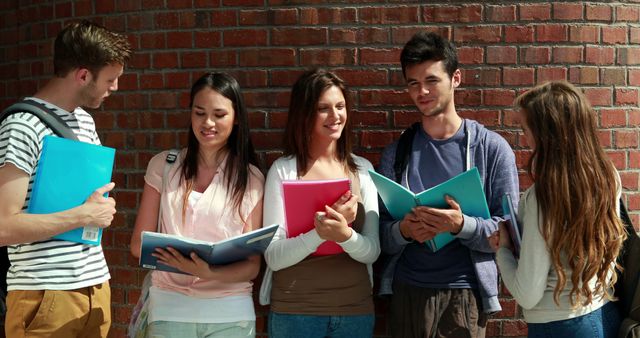 Diverse College Students Group Studying Outdoors - Download Free Stock Images Pikwizard.com