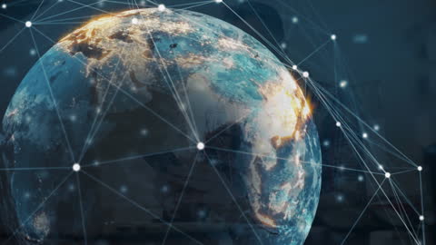 Global Network Connections with Digital Earth Visual