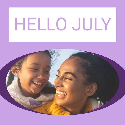 Joyful Summer Moments: Mother and Daughter Embracing July