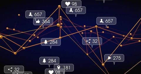 Social media influence and network connections visualization