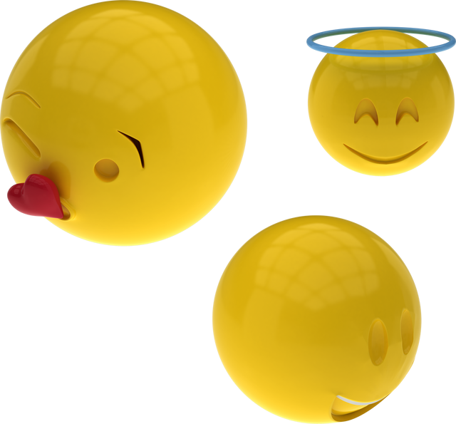 Three Transparent 3D Yellow Smiley Faces with Distinct Facial Expressions - Download Free Stock Videos Pikwizard.com