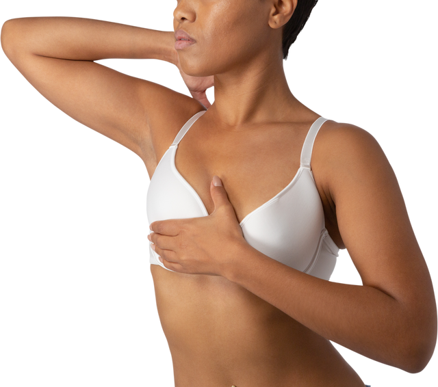 Close-up of Woman Performing Chick self-exam for Breast Cancer Awareness on A Transparent Background - Download Free Stock Videos Pikwizard.com