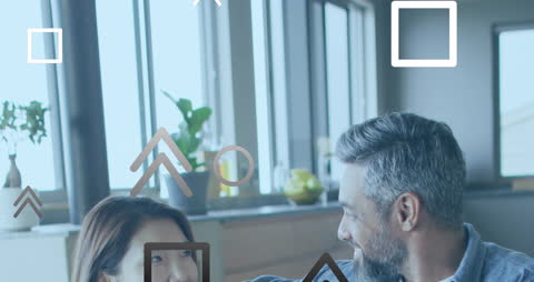 Abstract Animation Over Coupled Pair in Modern Home