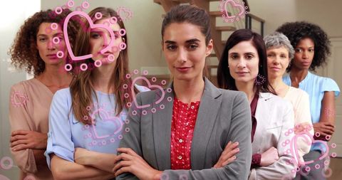 Empowered Women United: Symbol of Support and Digital Connection