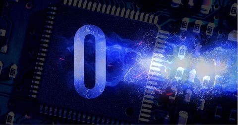 Digital Countdown Effect on Computer Chip Circuit Board - Download Free Stock Images Pikwizard.com