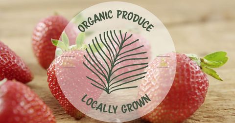 Close-Up of Fresh Organic Strawberries on Rustic Wood