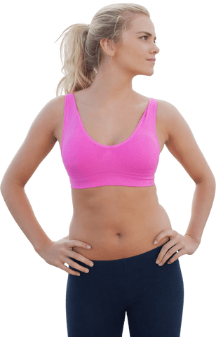 Caucasian Woman in Pink Sportswear on Transparent Background - Download Free Stock Videos Pikwizard.com