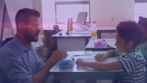 Engaged Teacher and Student in Collaborative Learning Environment