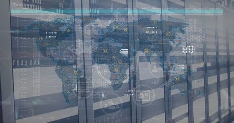 Digital Global Network Overlay with Data Analytics - Download Free Stock Images Pikwizard.com