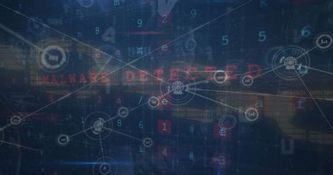 Digital Alert System Indicating Malware Threat on Cyber Interface