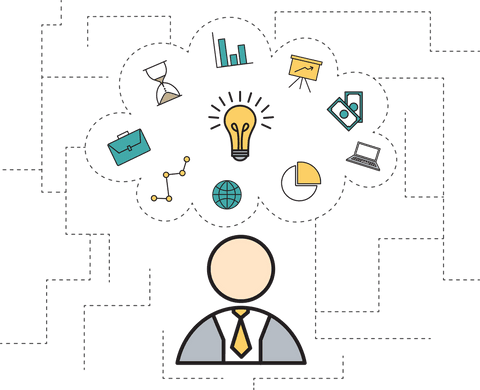 Transparent Illustration Businessman with Business Icons - Download Free Stock Videos Pikwizard.com