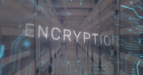 Digital Encryption in Technology Network Server Room