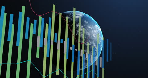 Global Data Analysis Overlay on Earth