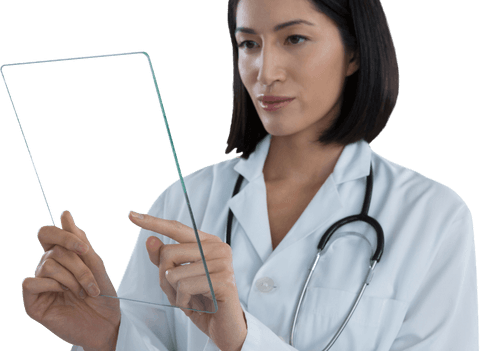 transparent interface medical technology with female doctor - Download Free Stock Videos Pikwizard.com