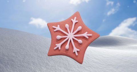 Christmas Star Gingerbread Cookie in Winter Setting - Download Free Stock Images Pikwizard.com