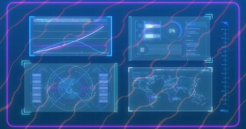 Futuristic Global Data Analytics Interface with Metrics - Download Free Stock Images Pikwizard.com